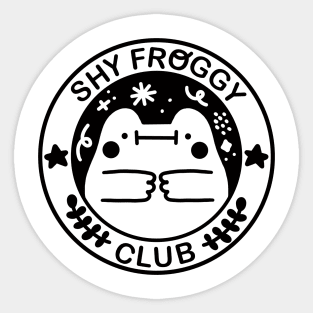 Shy Froggy Club Sticker